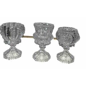 3 Vintage Victorian  Wine Glass Footed Unbranded